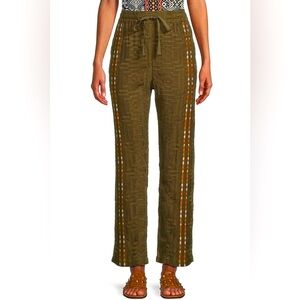 Johnny Was Provenza Embroidered Drawstring Pants Size XXL. NWT